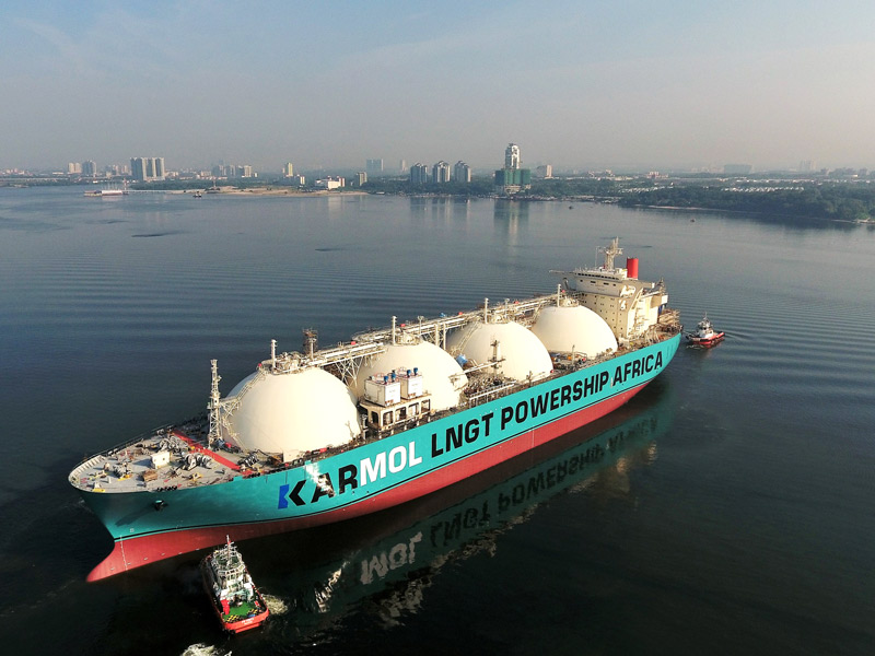 KARMOL LNG carrier converted into FSRU for a gas to power application