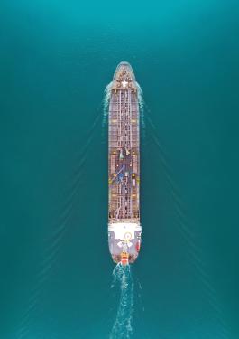 Photo of boat taken from above