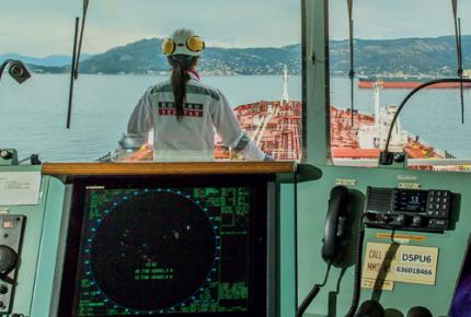Surveyor on board of a high tech vessel 