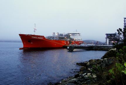 LNG Bunkering vessel at terminal - LNG Transportation